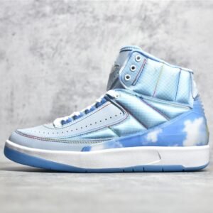 Nike AIR JORDAN 2 RETRO X J. BALVIN CELESTINE BLUE/WHITE/MULTI-COLOR DQ7691-419