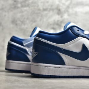 Nike AIR JORDAN 1 LOW WHITE/WHITE/DARK MARINA BLUE DC0774-114