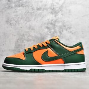 Nike SB DUNK LOW MIAMI HURRICANES GORGE GREEN/WHITE/TOTAL ORANGE/GORGE GREEN DD1391-300