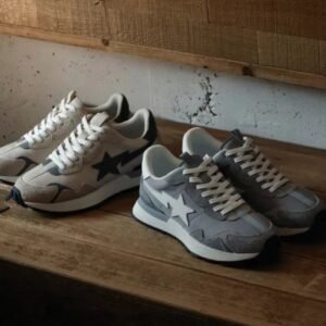 BAPE ROAD STA EXPRESS RETRO RUNNING SHOES GREY/GREY/WHITE