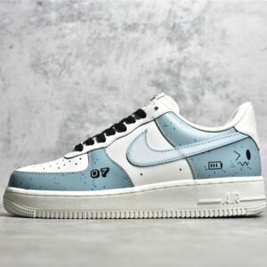 Nike AIR FORCE 1 LOW 07 LUBAN NO. 7 GRAFFITI MINT BLUE/WHITE/BLACK CW2568-033