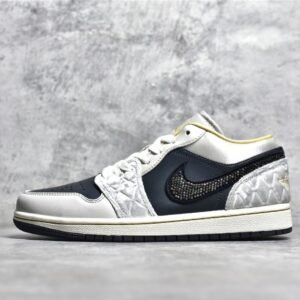 Nike AIR JORDAN 1 LOW SE BEADED SWOOSH ANTHRACITE/LIGHT BONE/SAIL/WOLF GREY/GOLD DUST DV1762-001