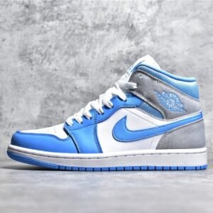 Nike AIR JORDAN 1 MID SE WHITE/WOLF GREY/UNIVERSITY BLUE DX9276-100