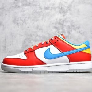 Nike LEBRON JAMES X FRUITY PEBBLES X SB DUNK LOW HABANERO RED/LASER BLUE-WHITE DH8009-600