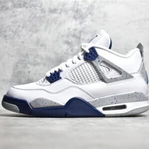 Nike AIR JORDAN 4 RETRO WHITE/MIDNIGHT NAVY/LIGHT SMOKE GREY/FIRE RED DH6927-140