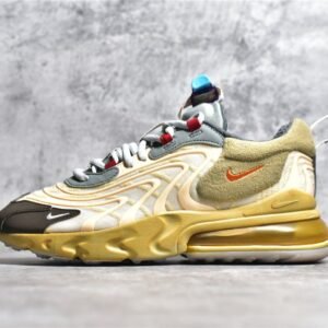 Nike AIR MAX 270 REACT ENG X TRAVIS SCOTT CACTUS TRAILS LIGHT CREAM/DARK HAZEL/MICA GREEN CT2864-200