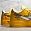 ⁦Nike AIR FORCE 1 LOW LEMONADE X OFF-WHITE UNIVERSITY GOLD/BLACK/METALLIC SILVER DD1876-700⁩ – תמונה ⁦11⁩