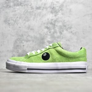 CONVERSE X STUSSY ONE STAR PRO LOW 8 BALL GREEN FLASH/WHITE/BLACK A03712C