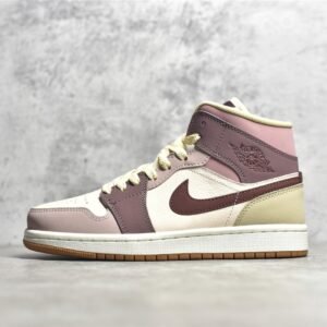Nike AIR JORDAN 1 MID SE BARELY ORANGE/DARK PONY/PALE IVORY/SMOKEY MAUVE/ROSEWOOD GRAIN DO7440-821